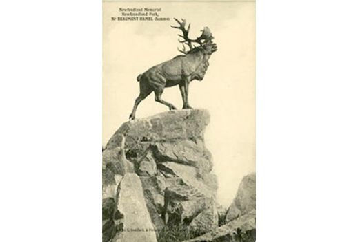 Photo of the memorial Caribou at Beaumont Hamel, George Metcalf Archival Collection, Canadian War Museum.
